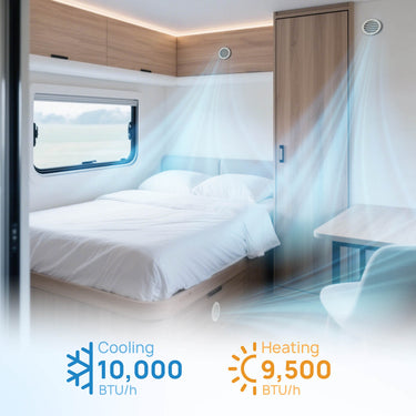 Acondicionador de aire para autocaravana de banco bajo Lapland Inverter de 10.000 BTU (R32)