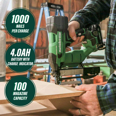 Metabo HPT N1804DAM Grapadora de Corona Estrecha sin Escobillas MultiVoltâ„¢ de 18V y 1/4" y calibre 18