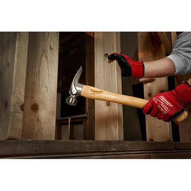Martillo de carpintero Milwaukee 48-22-9419 de 19 oz con mango de nogal y cara fresada