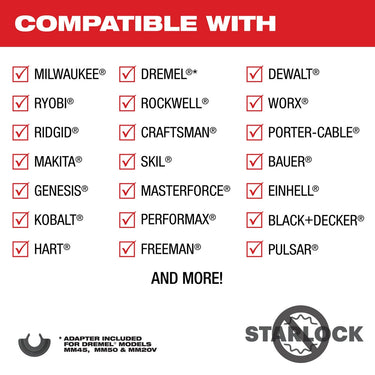 Milwaukee 49-10-9113 Milwaukee® OPEN-LOK™ KIT DE CUCHILLAS MULTIHERRAMIENTA DE 9 PIEZAS