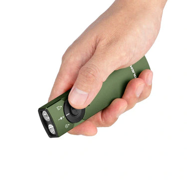 OLIGHT ARKFELDPRO3RODGV3 Linterna EDC plana Arkfeld Pro con luz LED, UV y láser - Verde OD
