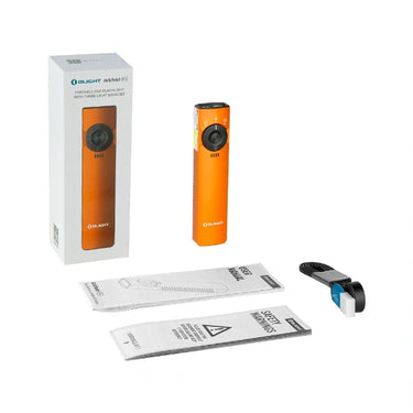 OLIGHT ARKFELDPRO3ROGV3 Arkfeld Pro Linterna Plana EDC con Luz LED UV y Láser - Naranja