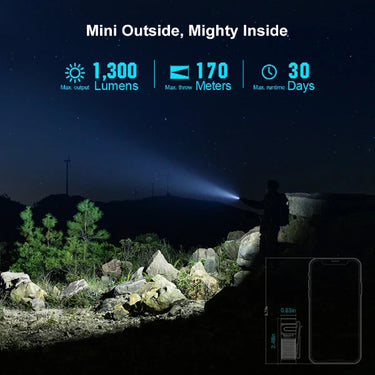OLIGHT BATON4KITODG Baton 4 - Potente linterna EDC de 1300 lúmenes - Verde OD - Premium (con estuche de carga)