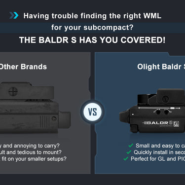 OLIGHT BALDRSBK Baldr S Luz de riel de 800 lúmenes