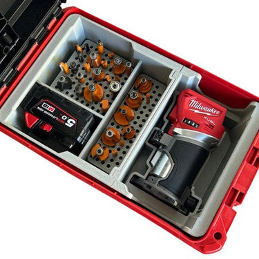Packout Ammo Can Insert For M18 Compact Router w/ Extra Bases (JPAC-R) - Jonah Pope Design