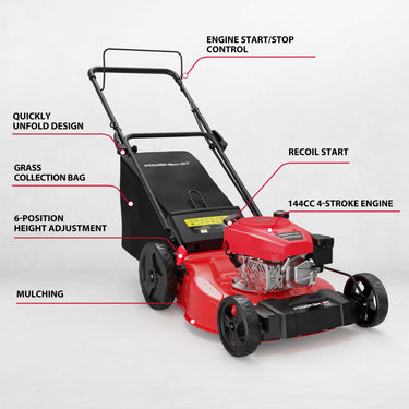 21" 144cc Gas Push 3-in-1 Lawn Mower  DB8621P