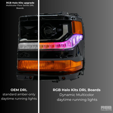 Chevrolet Silverado Multicolor Flow Series DRL Boards (2016-2018)
