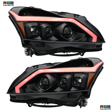 Multicolor RGB Halo DRL Boards for Infiniti G37 (2010-2013) with Spyder headlights, part of RGB Halo Kits.