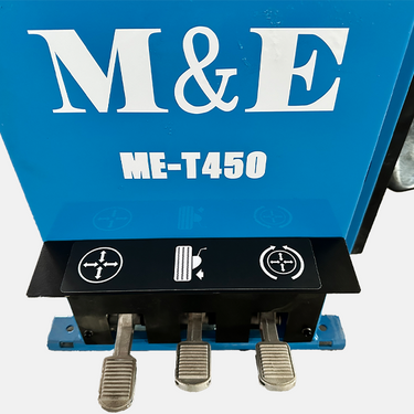 M&E ME-T450 Tire Changer Machine | 10"–24" Rim Capacity — ME-T450 Tire Changer Machine + KT-MC1 Motorcycle Adaptor for Wheel Clamp Tire Changer
