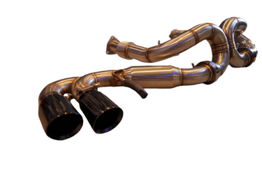Escape Catback SPDZ1 para Chevrolet Corvette C8 2020+ con puntas negras, motor V8 de 6.2 L, 3" Race Series