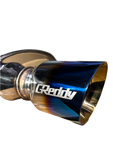 Silenciador Greddy estilo soldable – Salida de 3.5" / Entrada de 2.5"
