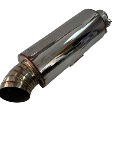 Silenciador de carrera SPDZ1 LTR - Entrada de 3", Salida de 4"