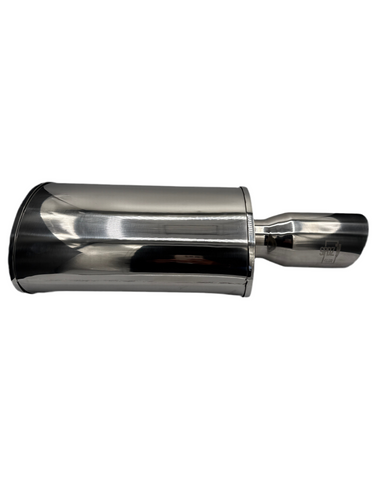 Silenciador SPDZ1 World Spec de 2,5 pulgadas, ovalado, entrada de 2,5", salida de 3,5"