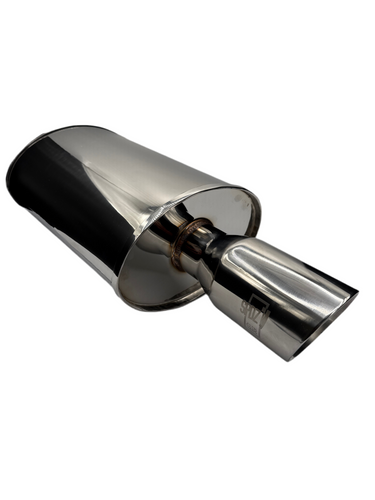 Silenciador SPDZ1 World Spec de 2,5 pulgadas, ovalado, entrada de 2,5", salida de 3,5"