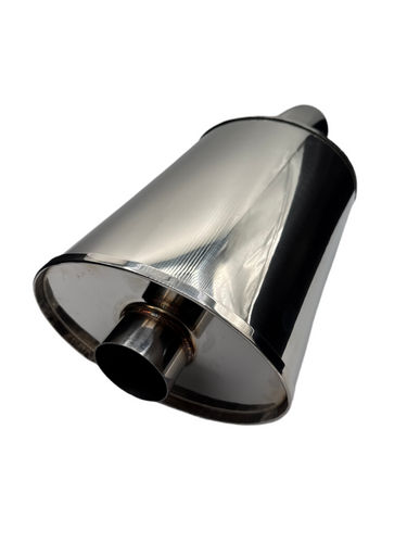 Silenciador SPDZ1 World Spec de 2,5 pulgadas, ovalado, entrada de 2,5", salida de 3,5"