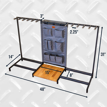 Soporte para guitarra Headliner de 10 ranuras | Gris