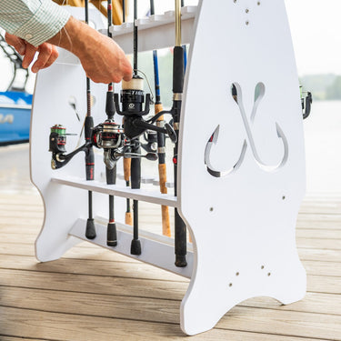 Soporte para cañas de pescar Marlin | Capacidad para hasta 24 cañas