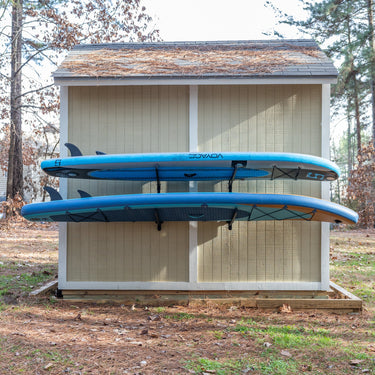 Almacenamiento de tablas de SUP y surf Sandbridge | Soporte ajustable para exteriores | 2 niveles