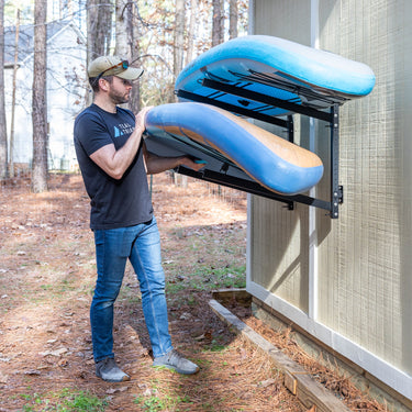 Almacenamiento de tablas de SUP y surf Sandbridge | Soporte ajustable para exteriores | 2 niveles