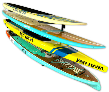 Almacenamiento de tablas de surf y SUP Sandbridge | Soporte ajustable para exteriores | 4 niveles