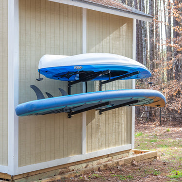Almacenamiento de kayak Shenandoah | Soporte ajustable para exteriores | 2 niveles