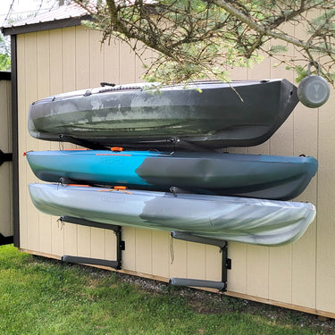 Almacenamiento de kayak Shenandoah | Soporte ajustable para exteriores | 4 niveles