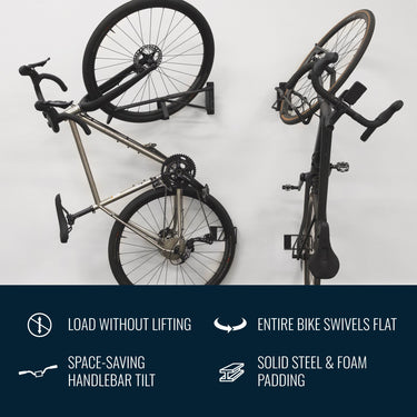 Portabicicletas SwivelStow sin elevación | 2 bicicletas de montaña y 2 de carretera | Paquete de 4
