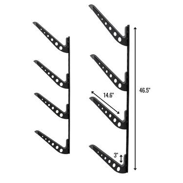XSR Adjustable Wall Rack | Multi-Use | 4 Levels | Black