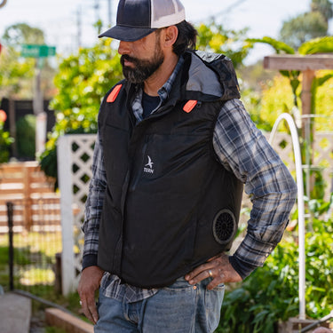 24V Battery-Powered Fan-Cooled Vest Complete Cooling System