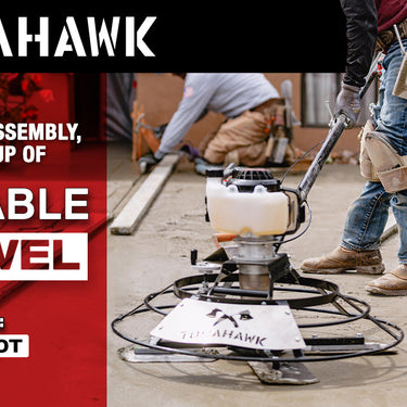 Set of 4 - 6″ x 10.5″ Replacement Combo Trowel Blades Bar Mount for Tomahawk 30" Portable Trowels