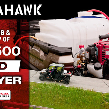 1.6HP Skid Sprayer Barrel Mount Only with Honda GX35 100ft Hose and 500 PSI Pump for Pest Control