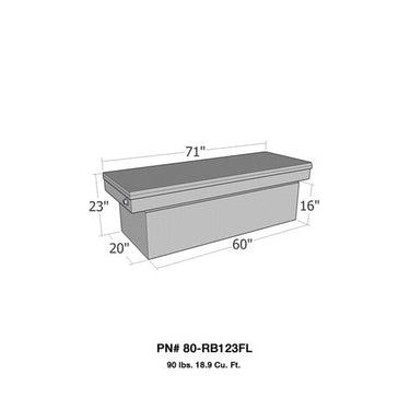 Caja de herramientas Westin Automotive Brute Pro-Series de aluminio con tapa completa, tamaño completo, XOver, extra profunda
