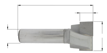 Woodhaven 13600 Upshear Router Planing Bit with 1-1/2-inch diameter for slab flattening and woodworking tool use