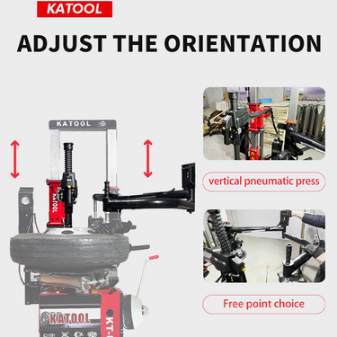 Katool KT-T855 Vertical Tire Press Tire Changer — KT-T855 Vertical Tire Press Tire Changer + KT-MC1 Motorcycle Adaptor for Wheel Clamp Tire Changer